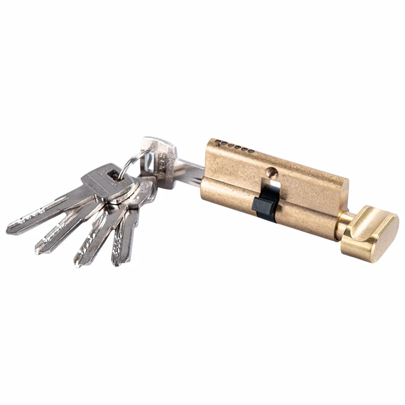 Aluminum Brass Plated Single-head Cylinder 70mm